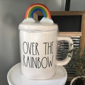Rae Dunn Over the Rainbow Topper Mug
